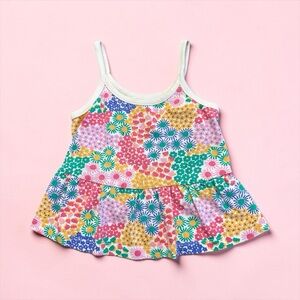 Hanna Andersson Multicolor Floral Tank Top - White Trim